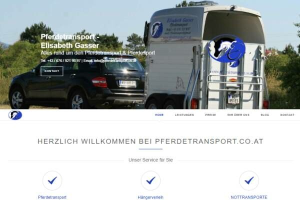 Website Pferdetransport.co.at - Elisabeth Gasser